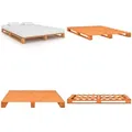 Produktbild: Palettenbett Braun Kiefernholz 140x200 Cm - Palettenbett - Holzbett - Kiefernholzbett - Doppelbett - Bettrahmen - Home & Living
