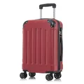 Produktbild: yonsly Koffer Suitcase M Rot, Trolley Reisekoffer, Rollkoffer Handgepäck, Kabinenkoffer mit 4 Rollen 360°, Hartschalenreisekoffer, Zahlenschloss, Weicher Gummigriff