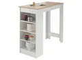 Produktbild: P & B Bartisch, Weiß, Eiche, Holzwerkstoff, rechteckig, eckig, Wange, 50x103x115 cm, Stauraum, Esszimmer, Tische, Stehtische