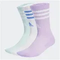 Produktbild: adidas Performance Funktionssocken 3STREIFEN CUSHIONED CREW SOCKEN, 3 PAAR (3-Paar) lila L (43/45)