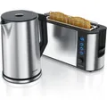 Produktbild: Arendo - Frühstücks-Set in silber - Wasserkocher / Toaster
