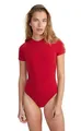 Produktbild: Style & Republic Kurzarm Body Damen aus Baumwolle, Samtig weich und Bequem Body-Shaper, Bodysuit mit Rundhalsausschnitt & Druckknopfverschluss, Wein, M