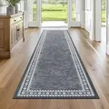 Produktbild: Lang Teppich Läufer 66 x 240 cm Waschbar rutschfest Flur Küchenläufer