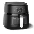 Produktbild: Heißluftfritteuse Airfryer 6,2L Philips NA231/00 Schwarz/Silberfarben
