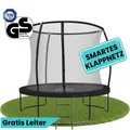Produktbild: Zero Gravity Trampolin Ø 244 cm inkl. Leiter / Schneller Auf- und Abbau dank smartem Klappnetz / Max. 75 kg / Ultima 4 Black-Edition