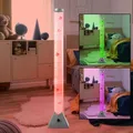 Produktbild: RGB LED Deko Steh Leuchte Wasser Sprudel Säule Wohn Zimmer Fische Stand Lampe