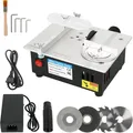 Produktbild: Tischkreissäge Tragbare elektrische Minisäge, kompakt DIY-Schneidewerkzeug Schneidemaschine mit einstellbarer Schnitttiefe, Tragbare Tischkreissäge für Schule und Zuhause, multifun