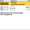 Produktbild: Hülsenmutter R 88964 Liko IG M4x 20 Messing galv. vernickelt 200 Stück