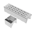Produktbild: Onlyfire Smoker Box, Räucherbox mit Trog, VV-Form Smokebox, Räucherbox Gasgrill für Kohlegrill, Holzkohlegrills & Kugelgrill, Räuchern Zubehör, 30 x 7,5 x 6 cm