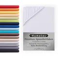 Produktbild: Premium Boxspringbett Spannbettlaken 140-160 x 200-220 cm, Spannbetttuch Bettlaken für Boxspringbett und Wasserbett, Oeko-TEX Made IN Green, Matratzen bis 35cm, Weiß