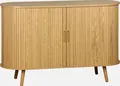 Produktbild: sweeek - Skandinavisches Sideboard mit 2 Schiebetüren, 120 cm - Natur