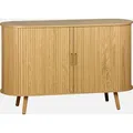 Produktbild: sweeek - Skandinavisches Sideboard mit 2 Schiebetüren, 120 cm - Natur