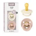 Produktbild: BIBS Colour Schnuller 2er-Pack, BPA-frei, Kirschform Nippel. Naturkautschuk/Latex, Hergestellt in Dänemark. Größe 2 | 6+ Monate | 2-Pack, Ivory/Blush