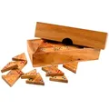 Produktbild: Philos Holz Dreieck Domino Spiel in Aufbewahrungsbox - Gesellschaftsspiel