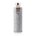 Produktbild: EQUA Glasflasche mit Filzhülle Mismatch Rose Gold 750 ml - Trinkflasche aus Glas mit Schutzhülle 0,75 l - Sportflasche mit Cover - Designer Trinkflasche für unterwegs