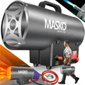 Produktbild: MASKO® Gasheizgebläse Gasschlauch & Druckminderer für handelsübliche Gasflaschen