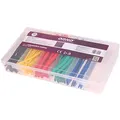 Produktbild: ORNO AE-13141 Schrumpfschlauch Set 100 Stück, 6 Farben: Gelb, Blau, Schwarz, Grün, Rot, lange: 10cm
