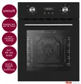 Produktbild: PKM Einbaubackofen 45 cm breit 50 L Umluft Teleskopauszug Timer Singleküche