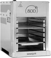 Produktbild: Intergrill 800° Gasgrill Light Steakgrill Hochleistungsgrill 12,6kg Oberhitzegrill Campinggrill Farbe Grau Edelstahl inkl. Grillrost Gastroschale Schutzschublade Griff Piezoimpulszündung