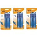 Produktbild: 3 x Blau BIC Bu3 Grip Kugelschreiber 4pc Blister D/S