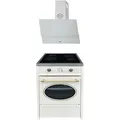 Produktbild: GURARI GCH E 612 Cr r Induktions Standherd + GCH 268 WH 8 Prime Dunstabzugshaube 80cm - Creme
