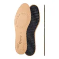 Produktbild: pedag Leather Einlegesohle – besonders atmungsaktive Komfort-Ledersohle | passt perfekt in jeden Schuh | nimmt die Fußfeuchtigkeit auf | Latex polstert den Fuß & Aktivkohle mindert Geruchsbildung