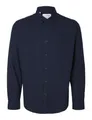 Produktbild: Selected Homme Herren Slhslimowen-Flannel Shirt Ls Noos Hemd, Dark Sapphire/Detail:solid, S EU