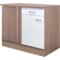 Produktbild: Flex-Well Classic Küchen-Eck-Unterschrank Florida 110 x 60 cm Weiß-Sonoma Eiche
