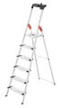 Produktbild: Stufenstehleiter Hailo L80 ComfortLine, EN 131, mit Multifunktionsschale & XXL-Stufen, bis 150 kg, 6 Stufen 124458