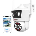 Produktbild: ANRAN 4MP WiFi 360° PTZ Überwachungskamera Aussen Auto-Tracking Dual-Objektiv