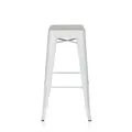 Produktbild: hjh OFFICE Barhocker VANTAGGIO HIGH metallic weiss Hocker Sitzmöbel Möbel S349