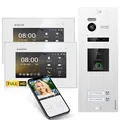 Produktbild: Balter EVO-HD Video Türsprechanlage mit Fingerprint, Video Türklingel, Smartphone App, 2 Familienhaus, 2X 7 Zoll Monitore, Türklingel mit Kamera Full HD, 2 Draht Bus, 175° Weitwinkel, RFID,1080P