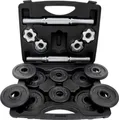 Produktbild: ScSPORTS® Kurzhanteln - Set, 15 kg, Verstellbar, 4 x 0,5 / 8 x 1 kg, Gusseisen, 30/31 mm, Sternverschlüsse, Schwarz - Kurzhantel Set, Hantelset, Kurzhantelset, Kurzhantelstange, Home Gym, Fitness