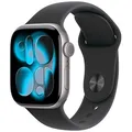 Produktbild: Apple Watch Series 11 42 mm Aluminium (GPS+Cellular) Sportarmband M/L schwarz, space gray