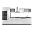 Produktbild: Vicco Küchenzeile R-Line, Weiß Hochglanz/Anthrazit, Ohne Arbeitsplatten