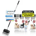 Produktbild: IDEALTASTIC® Fusselrolle für Teppichreinigung, Vorhang, Bett, Auto und Tierhaare, Ausziehbar & extra klebrig mit 4x90 Blatt für Fussel-& Haarentfernung I XXL Fusselentferner gründliche Reinigung