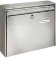Produktbild: Burg Wächter 20200 BORKUM 3877 NI Briefkasten Edelstahl Silber Schlüsselschloss