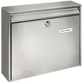 Produktbild: Burg Wächter 20200 BORKUM 3877 NI Briefkasten Edelstahl Silber Schlüsselschloss