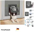 Produktbild: Hundeklappe für Fliegengittertür Mittlere Rasse, ABS, Magnetverschluss, Schwarz