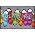 Produktbild: Salonloewe Fußmatte Bunte Turnschuhe 50x75 cm waschbar Sauberlaufmatte
