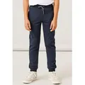 Produktbild: Name It Sweathose NKMSWEAT – Jogger mit verstellbarem Bund und Rippbündchen unifarben, casual, regular fit, angeraute Sweatware blau 122