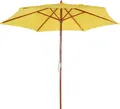 Produktbild: Sonnenschirm Florida, Gartenschirm Marktschirm, Ø 3m Polyester/Holz - gelb