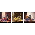 Produktbild: EUROART Glasbild 30 x 90 cm Wine Painted I 3tlg. Glas Bunt