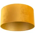 Produktbild: Velours Lampenschirm Gelb 50/50/25 Mit Goldener Innenseite