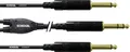 Produktbild: Cordial Audio Y-Kabel [1x Klinkenstecker 6.35mm - 2x Klinkenstecker 6.35 mm] 1.50m Schwarz