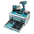 Produktbild: Makita Akku Schlagbohrschrauber DHP482RFX9 18V 3AH 62 Nm m. Zubehör im Alukoffer 16094