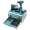 Produktbild: Makita DHP482RFX9 Akku-Schlagbohrschrauber 18V 2x Akku Ladegerät Zubehör  Koffer