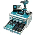Produktbild: Makita Akku Schlagbohrschrauber DHP482RFX9 2x18 V 3,0 Ah + Ladegerät + Zubehör