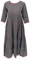 Produktbild: GURU SHOP Boho Sommerkleid, Bedrucktes Wadenlanges Kleid - Dunkelbraun, Damen, Size:M