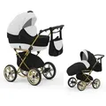 Produktbild: Klassischer Kinderwagen Sorento Gold 2 in 1 inkl. Sportsitz in 19 Farben - Schwarz
